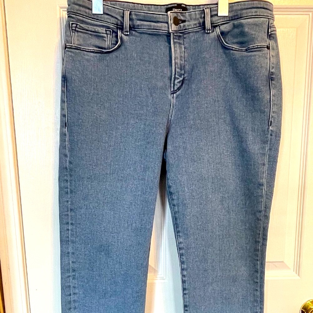 Theory light blue jeans
